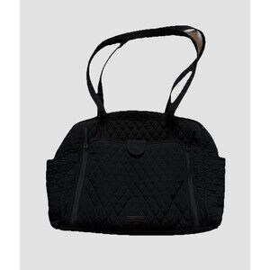 Vera Bradley Black Stroll Around Baby Diaper Bag Purse & Changing Pad
